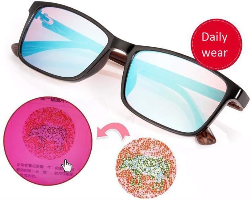 Red-Green Color Blind Glasses Colorblind Driver's License Eyeglasses Eyewear ，Color Blind Corrective Glasses Enjoy Vibrant Colors