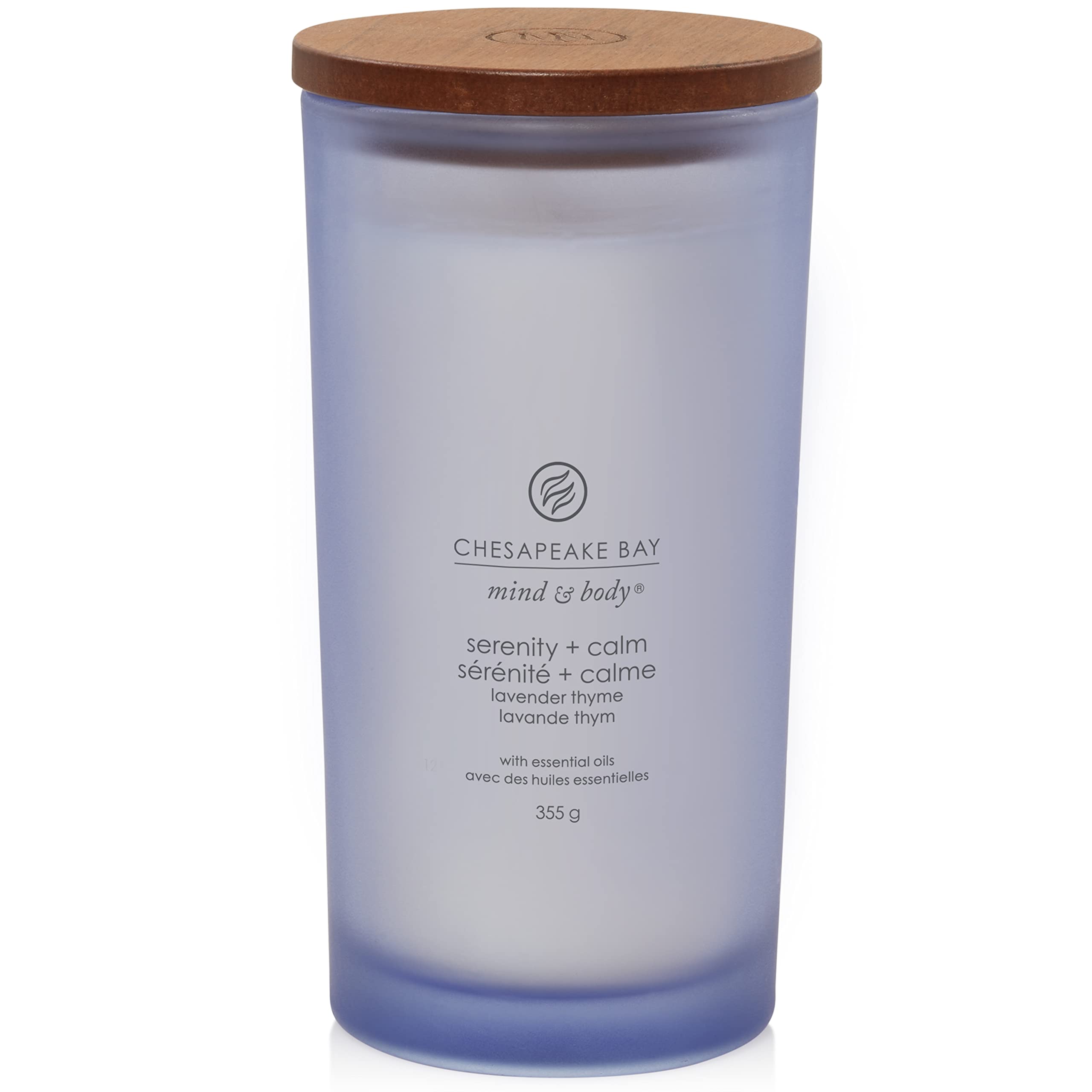 Chesapeake Bay Scented Candle | Serenity + Calm (Lavender Thyme) Large Tumbler Aromatherapy Candle | Long Burning Candles: up to 82 Hours | Mind & Body Collection | Gifts for Women