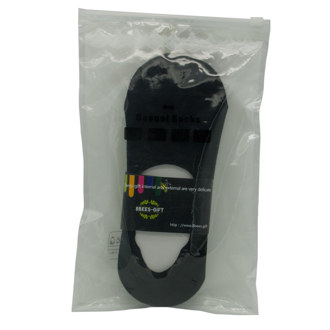 No Show Socks 8BESS GIFT Mens Socks Low Cut Non-Slip Grips (Pack of 6）L