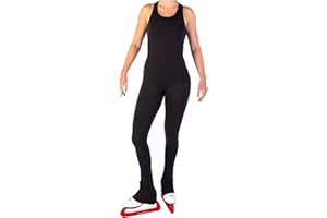 CRS Cross Ice Skating Leggings. Black Over Skate Legging. High-Rise, Practice Pants for Figure Skater Girls and Women.