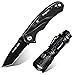 Keenstone Camping Pocket Knife and LED Flashlight Set for Camping Hiking