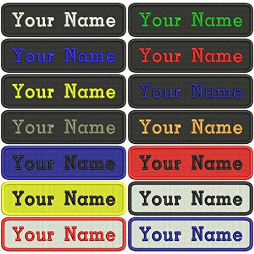 Custom Military Name Tapes,2 pcs Personalized Embroidery Patch Badges With Velcro