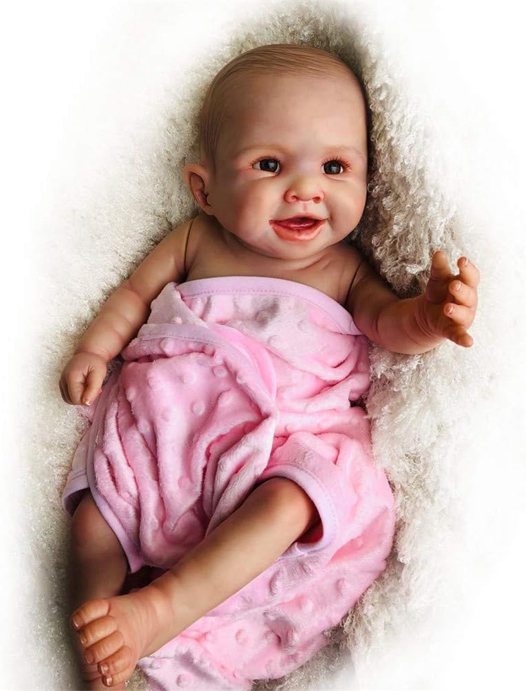 Prezzo Jingya 20 Pollici Rinascita Doll Crescita Bagno del Corpo Toy Completa Morbida Slicone Bambino Playmate del Giocattolo con la Rosa tovagliolo di Bagno e Baby Gonna Offerte