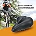 Gel Bike Seat Saddle, VICKMALL LED Taillight Leather Bike Seat with Dual Spring, Universal Bike Seat with 1 Seat Cover, 1 Phillips Screwdriver and 1 Mounting Wrench
