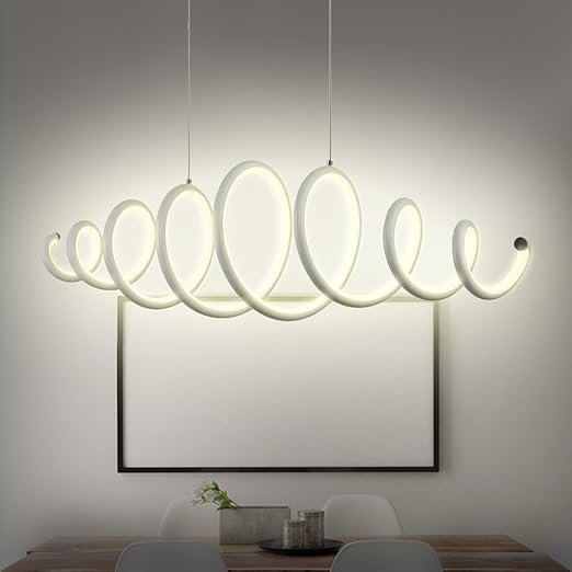 N3 Lighting Led Spiral Design Pendant Light Ceiling Light Fixture