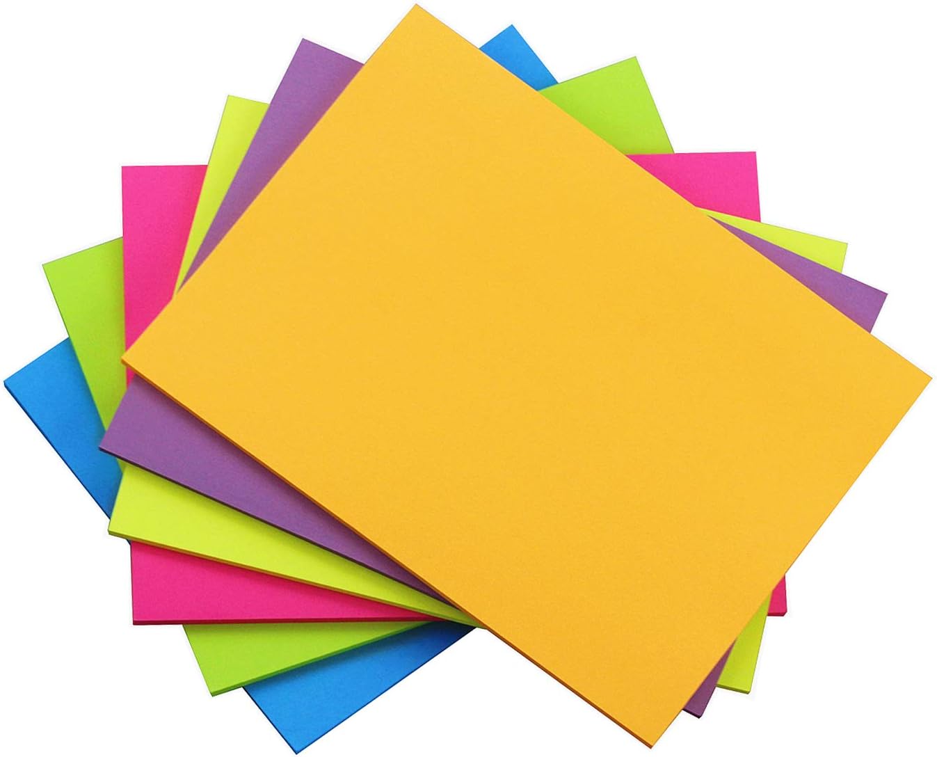 Sticky Notes 8x6, 6 Color Bright Colorful Sticky Pad, 6 Pads/Pack, 45 Sheets/Pad, Self-Sticky Note Pads : Office Products