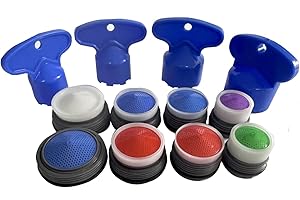 ONESWI 8 Pcs Faucet Aerators for Cache Aerators with 4 Pcs Cache Faucet Aerator Key Removal Wrench Tool, Cache Aerators Replacement Inserts for Sink M16.5 18.5 21.5 24 Tap Aerators Flow Restrictor