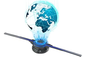 Missyou 19.7 Inch 3DHologramFan Holographic Projector with WiFi APP Bluetooth Remote Control LED Display Includes 700 3D Videos for Trade Shows Retail Stores Exhibitions and Events