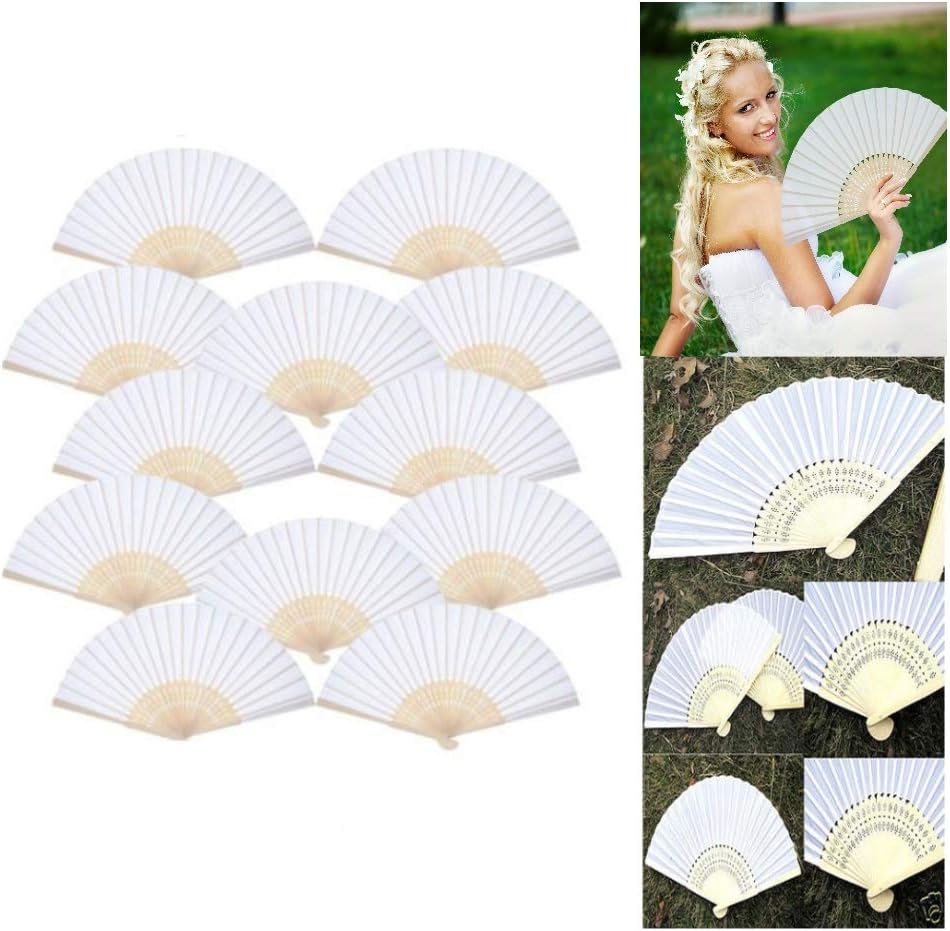 JZK 20 x White Chinese paper handheld folding fan for summer party wedding favours travel fan hot flushes relief tool women birthday gift - Image 4