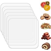 6 Pack Silicone Dehydrator Trays for Liquids, Fruit Leather Trays for Dehydrator, Non-stick Silicone Dryer Mats with Edge,Reusable Dryer Sheet for Jerky, Fruit, Meat, Herbs (11 * 11&Prime;)