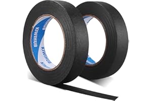 KIWIHUB Painter's Tape, 1"(25mm) x 60 yd (120 Yards Total), 2 Rolls - Black Painting & Masking Tape - Multi Surface Use - 14 Day Clean Release Trim Edge Finishing Tape