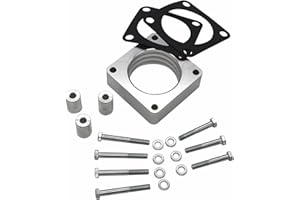 Endxedo Throttle Body Spacer Compatible with Jeep Wrangler 1987-2006 4-Bolt Throttle Body Spacer 1068 Compatible with Cherokee XJ 1984-2001 Silver