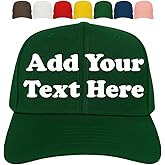 Custom Hats, Custom Caps, Embroidery Hats with Your Text Here, Personalized Baseball Cap with Your Text