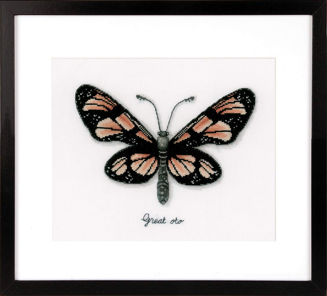 Vervaco Orange Butterfly, Polyester Cotton, Multi-Colour, 40 x 2 x 20 cm