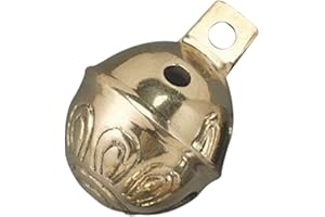 INDIA ARTS Dozen Brass Sleigh Bells 1.5"H