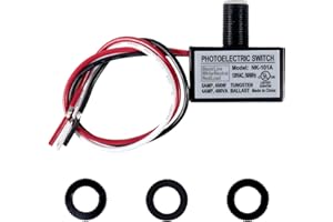 MELIFE Photocell Light Control Sensor 105V-130V AC, Dusk to Dawn Auto On/Off Photoelectric Switch, Outdoor Waterproof Photocell Sensor for Outdoor Lighting, 50/60Hz