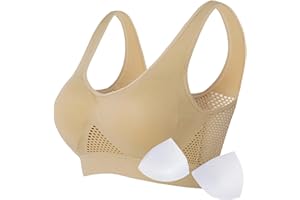 Bokeley Breathable Cool Lift Up Air Bra, 2024 New Upgrade Support Sports Bras for Women Large Bust Large Size Liftup Air Bra