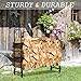 INNO STAGE 4 Foot Firewood Log Rack, Durable Log Storage Holder Fire Wood Pile Racks for Fireplace Patio Outdoor