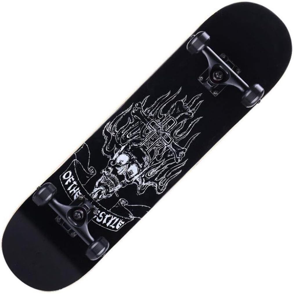 SKATEBOARD Komplett Deck, Erwachsene Kinder Doppel Rocker Maple Brett