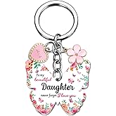 OEHEDOU Valentines Day Gifts For Daughter Cute Daughter Gifts From Mom Birthday Gift For Daughters Gift For Adult Daughters From Mom Dad Butterfly Keychain Best Daughter Item For Birthday