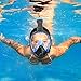 Udaily Full Face Snorkel Mask 180° Panoramic Design and Free Breathing Design, Action Camera GoPro Compatible, Anti-Fog and Anti-Leak for Adult and Kids Snorkeling Mask
