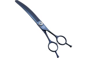 Fenice Peak Professional Dog Grooming Scissors Pet Curved Thinning Shears 7.0'' Extremely Sharp Blades 440C Steel Thinning Scissors Durable Smooth Motion&Fine Cut for Dogs and Cats