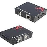 AV Access USB Extender 165ft over Cat5e/6,with 4 USB2.0 ports,Plug and Play,No Driver,Supports All Operating System,Two Web Cameras Work Synchronously
