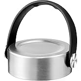 Prurex Replacement Lid for Hydro Flask12/16/18/20/32/40/64oz Wide Mouth Bottles,Ergonomic Handle & Durable Stainless Steel Cap Fits Hrdroflask Wide Mouth,BPA - Free & Leak - Proof(1 Pack)