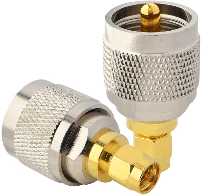 Boobrie SMA to PL259 Adapter SMA Male to UHF Male Coaxial Connector SMA to UHF Low Loss SMA to UHF Male Coax Adapter SMA to PL259 Adapter for Walkie Talkie Antennas Broadcast Radios WiFi Pack of 2 - Image 5
