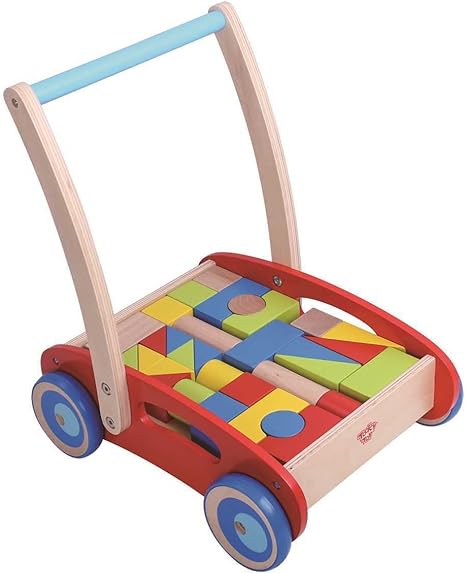wooden block trolley walker