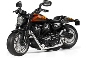 Gilumza Pull Back Motorcycle Toys, Tiny Gift with Music Lighting, Retro Motorcycles Toy for Boys Kids Age 3 4 5 6 7 8 Year Old (Black)