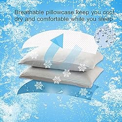 PY HOME & SPORTS Cooling Pillow Cases 2 Pack Grey