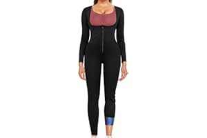 Ursexyly Women Sauna Suit Waist Trainer Full Body Shaper Short Sleeve Workout Top Sweat Jacket Thigh Slimmer Shorts Shapewear