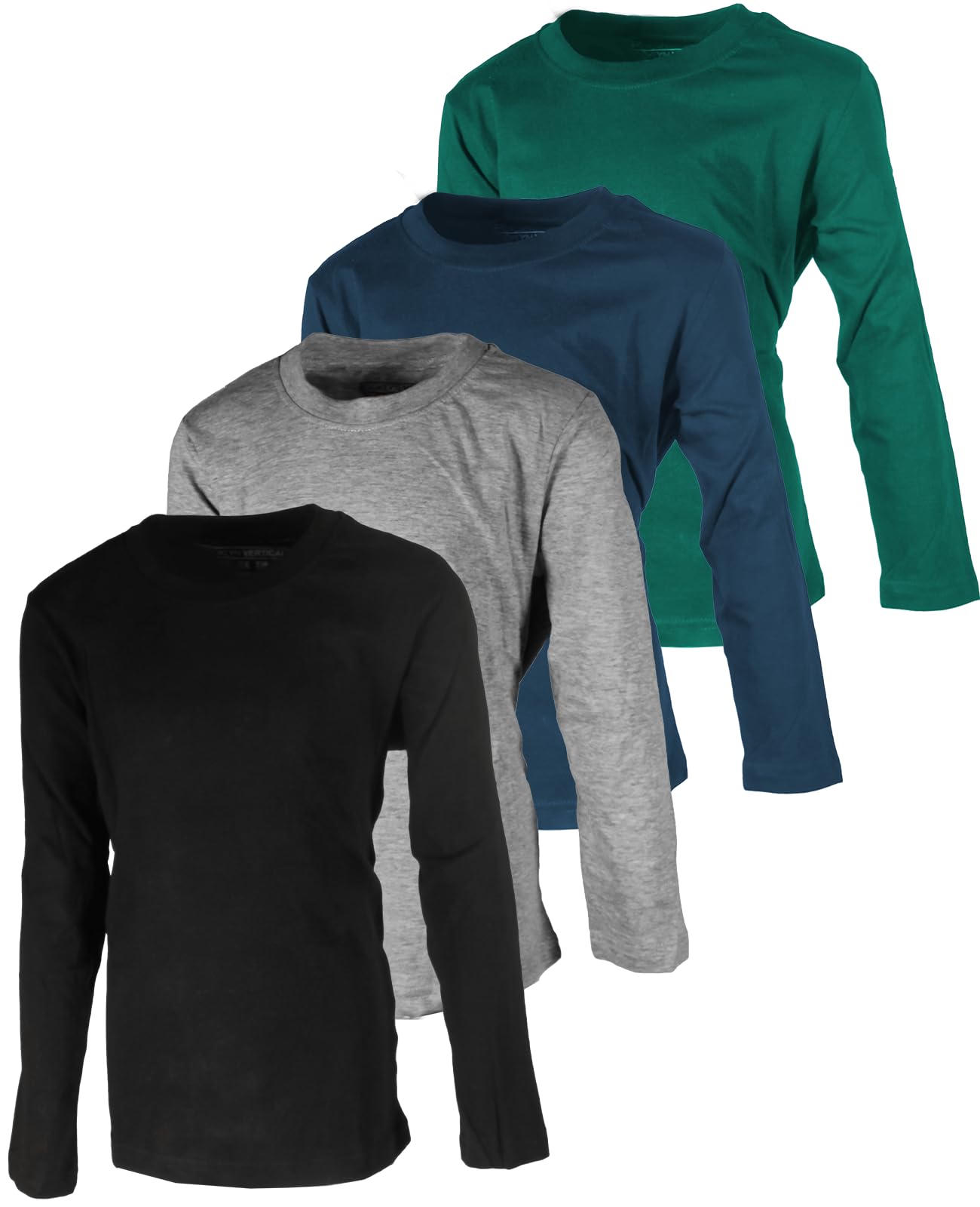 Photo 1 of ** ONLY ONE***BROOKLYN VERTICAL Boys  Long Sleeve Soft Cotton Tagless Crew Neck Tee Shirts| Sizes 2T to 18/20 (14/16, Combo D)