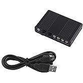 Joyzan 5.1 USB Audio Sound Card, External Digital 6 Channel Surround Optical SPDIF Output Adapter PC Laptop Recording Compati