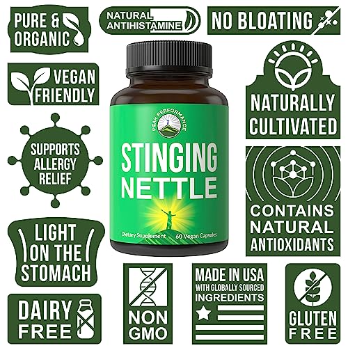 Stinging Nettle Vegan Capsules Made with Stinging Nettle Leaf Powder