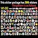 QWDDECO Sticker Pack (386-pcs) Vinyl Kawaii Decal Stickers for Laptop,Luggage,Wall,Skateboard,Bike,PS4,Xbox one,Iphone,Car-Party Favors for Kids,Adults,Teens,Boys and Girls-Graffiti Decals -Waterproof