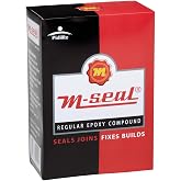 Pidilite M-SEAL Regular Epoxy Compound 1 x 25g - Waterproof, High Strength, Flexible, Quick Curing - Bonds Metal, Glass, Concrete, Ceramic - Clear