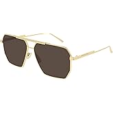 Bottega Veneta Square Sunglasses BV1012S 003 Gold 60mm 1012