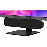 OGUPGX Computer Speakers for Desktop Pc, Monitor Speakers for Laptop,Pc Speakers with Loud Sound,Volume Control Easily Clamps to Monitors(USB-C to USB Adapter Included) (Black)