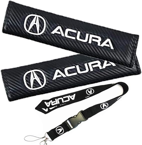 2 PCS Car Seat Belt Shoulder Pads for Acura, Embroidered Logo Safety