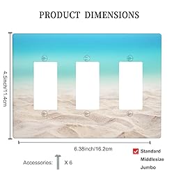 Pznen Light Switch Cover, Ocean Sea Beach Sand With