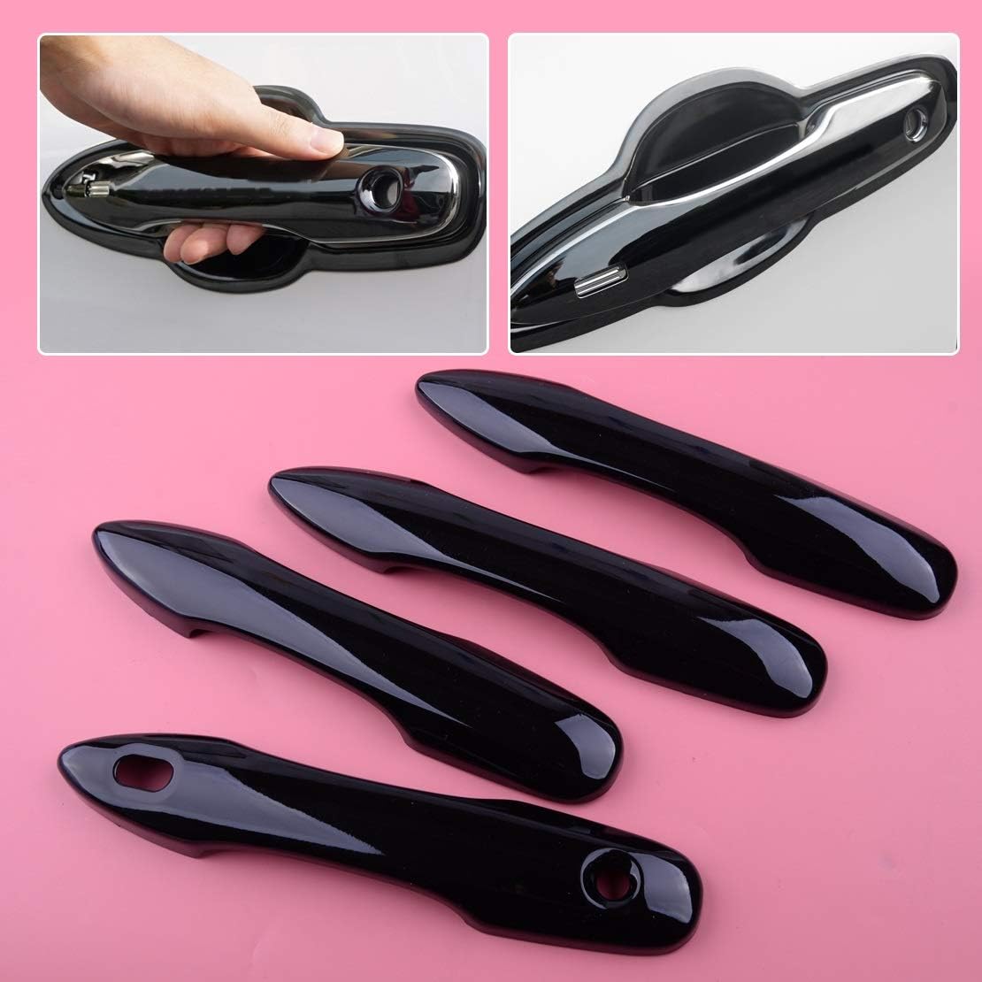 GIAOGIAO Car Exterior Door Handles 4pcs Glossy GIAOGIAO Car Exterior Door Handles 4pcs Glossy