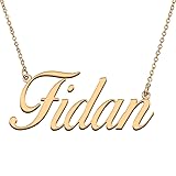 HUAN XUN Customized Custom Simple Any Name Necklace
