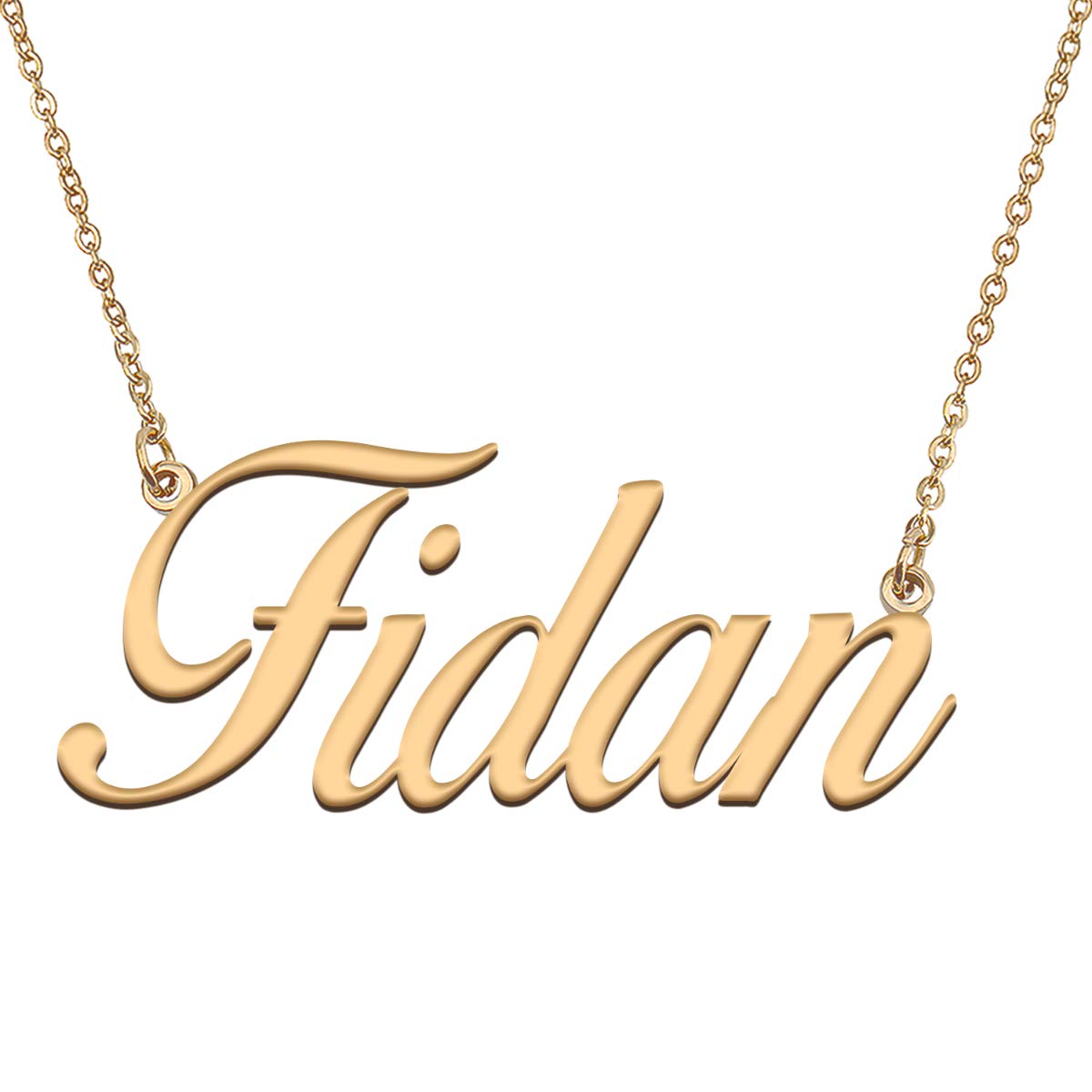 HUAN XUN Customized Custom Simple Any Name Necklace