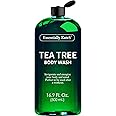 Essentially KateS Tea Tree Body Wash 16.9 fl oz - 100% Natural - Fights Body Odor & Irritation - Helps Athletes Foot, Ringworms, Jock Itch, Acne, & Eczema