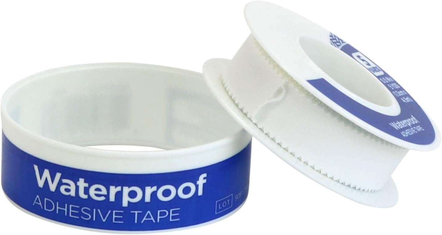 Iconikal First Aid Waterproof Adhesive Tape, 0.5 inch x 5 Yards, White, 6-Pack: Health & Personal Care