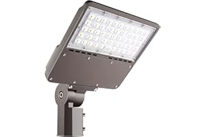 ECCFUTLL 150W Outdoor LED Parking Lot Light with Slipfitter Mount, 5000K LED Area Light with Dusk to Dawn Photocell, 100-277V 21000LM[400-500W HPS/HID Equiv] ETL LED Commercial LED Flood Light