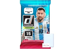 2025-2026 Donruss Road to World Cup Soccer Blaster Pack with 15 Total Trading Cards + Toploader and StreetCards Magnet! Look for Kaboom!
