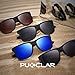 PUKCLAR Mens Polarized Sunglasses Black Sunglasses Womens Ultra Light pk1004